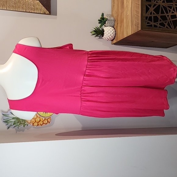 Ava & Viv - Women's Babydoll Empire Waist Dress in Pink - Picture 5 of 9